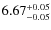 $\rm 6.67^{+0.05}_{-0.05}$