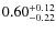 $\rm0.60^{+0.12}_{-0.22}$