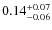 $\rm0.14^{+0.07}_{-0.06}$