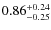 $\rm0.86^{+0.24}_{-0.25}$