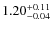 $\rm 1.20^{+0.11}_{-0.04}$