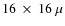 $16~\times~16~\mu$