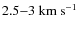 $2.5{-}3~{\rm km~s^{-1}}$
