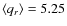 $\langle q_r \rangle = 5.25$