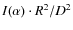 $I(\alpha)\cdot R^2/D^2$