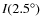 $I(2.5^\circ)$