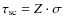 $\tau_{{\rm sc}} = Z \cdot \sigma$