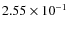 $2.55 \times 10^{-1}$