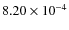 $8.20 \times 10^{-4}$