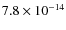 $7.8\times10^{-14}$