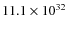 $11.1\times10^{32}$