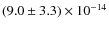 $(9.0\pm3.3)\times10^{-14}$