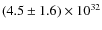 $(4.5\pm1.6)\times10^{32}$