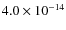 $4.0\times 10^{-14}$