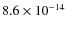 $8.6\times 10^{-14}$