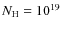 $N_{\rm H}= 10^{19}$
