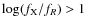 $\log(f_{\rm {X}}/f_{R})>1$