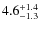 $\rm 4.6^{+1.4}_{-1.3}$