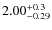 $\rm 2.00^{+0.3}_{-0.29}$