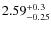 $\rm 2.59^{+0.3}_{-0.25}$