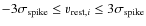 $-3\sigma_{\rm spike} \leq v_{{\rm
rest},i} \leq 3\sigma_{\rm spike}$