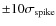 $\pm 10\sigma_{\rm spike}$