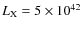 $L_{\rm X}=5\times
10^{42}$