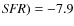 ${\it SFR}) = -7.9$