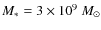 $M_* =3 \times 10^9~M_\odot$