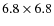 $6.8\times6.8$