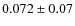 $0.072\pm0.07$