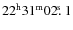 $22^{{\rm h}}31^{{\rm m}}02\hbox{$.\!\!^{\rm s}$ }1$