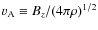 ${{v}}_{\rm A} \equiv B_z / (4\pi\rho)^{1/2}$