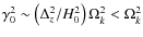 $\gamma_{0}^{2} \sim \left(\Delta_{z}^{2}/H_{0}^{2}\right) \Omega_{k}^{2}<\Omega_{k}^{2}$