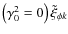 $\left(\gamma_{0}^{2}=0\right) \tilde \xi _{\phi k}$