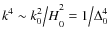 $k^4 \sim {{k_0^2 } \mathord{\left/ {\vphantom {{k_0^2 } H}} \right. \kern-\null...
...vphantom {1 {\Delta _0^4 }}} \right. \kern-\nulldelimiterspace} {\Delta _0^4 }}$