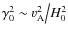 $\gamma _0^2 \sim {{{{v}}_{\rm A}^2 } \mathord{\left/ {\vphantom {{{\rm {v}}_A^2 } {H_0^2 }}} \right. \kern-\nulldelimiterspace} {H_0^2 }}$