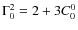 $\Gamma _0^2 = 2 + 3C_0^0$