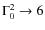 $ \Gamma _0^2 \to 6$