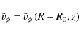 \begin{displaymath}{{\hat v}}_\phi = {{\tilde v}}_\phi \left( {R - R_0 ,z} \right)
\end{displaymath}