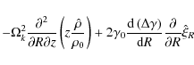 \begin{displaymath}- \Omega _k^2 {{\partial ^2 } \over {\partial R\partial z}}\l...
...)} \over {{\rm d}R}}{\partial \over {\partial
R}}\hat \xi _R
\end{displaymath}