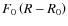 $F_0 \left( {R - R_0 } \right)$