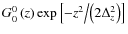 $G_0^0 \left( z \right)\exp \left[ { - {{z^2 } \mathord{\left/ {\vphantom {{z^2 ...
...} \right. \kern-\nulldelimiterspace} {\left( {2\Delta _z^2 } \right)}}} \right]$