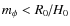 $m_\phi < {{R_0 } \mathord{\left/ {\vphantom {{R_0 } {H_0 }}} \right. \kern-\nulldelimiterspace} {H_0 }}$