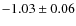 $-1.03\pm 0.06$
