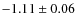 $-1.11\pm 0.06$
