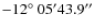 $-12\hbox {$^\circ $ }05'43.9''$