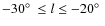 $-30\hbox{$^\circ$ }\leq l \leq -20\hbox{$^\circ$ }$