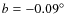 $b = -0.09\hbox{$^\circ$ }$
