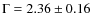 $\Gamma = 2.36\pm0.16$